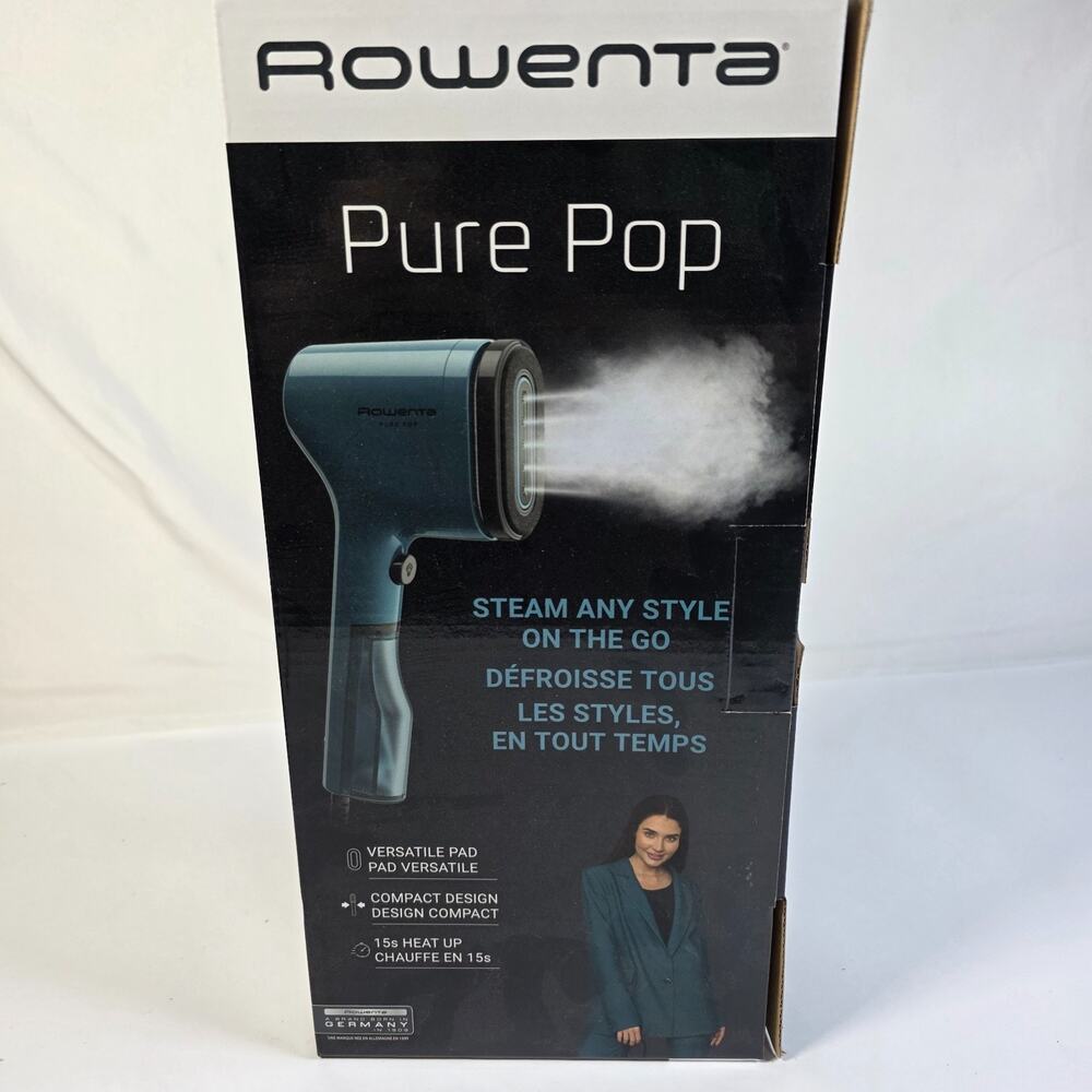 Rowenta Pure Pop Handheld Garment Steamer Blue DR2020U1 1150W New Open Box